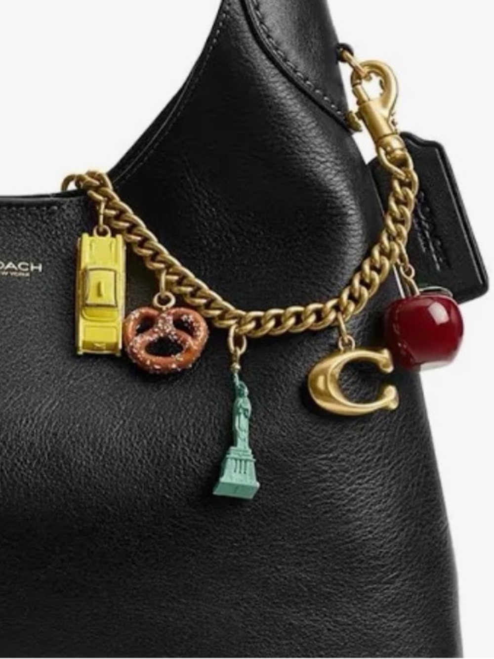 Coach New York City Motif Chain Bag Charm - Picture 3 of 4
